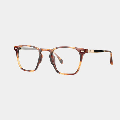 YOURSPEX Brown Tort Wayfarer Full Rim Acetate Metal Frame-Computer Spex (Zero Power)