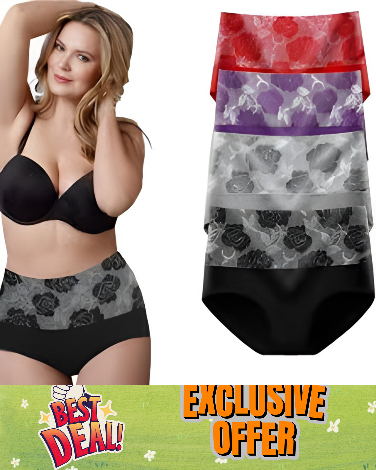 High-rise panties with tummy control and leakage protection