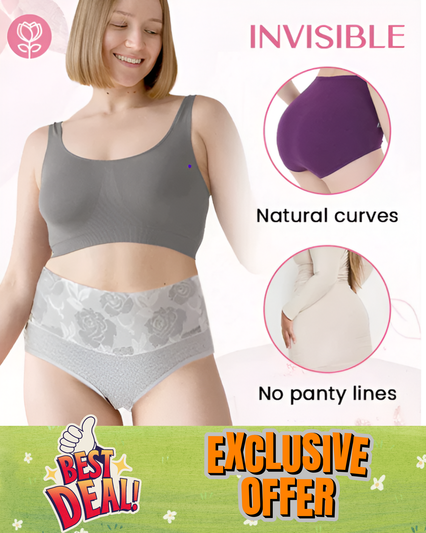 High-rise panties with tummy control and leakage protection